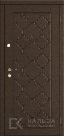 Фото «Стальная дверь венге снаружи узор внутри арочная филёнка №50»
