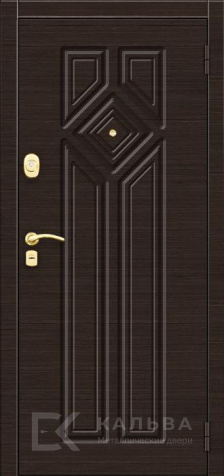 Фото «Железная дверь венге снаружи орех внутри геометрический узор №203»