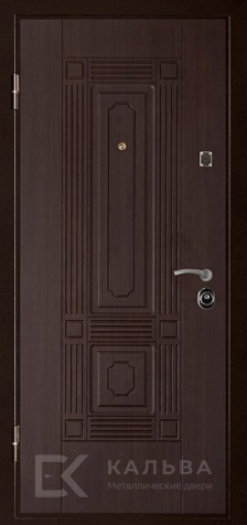 Фото №2 «Стальная дверь тёмный орех с классической фрезеровкой МДФ №21»