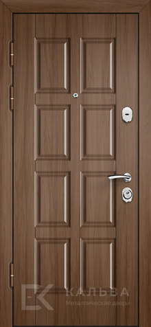 Фото №2 «Стальная дверь с меандром снаружи и филёнками внутри №528»