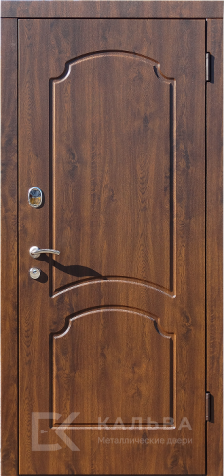 Фото «Входная дверь орех с зеркальной вставкой венге №45»